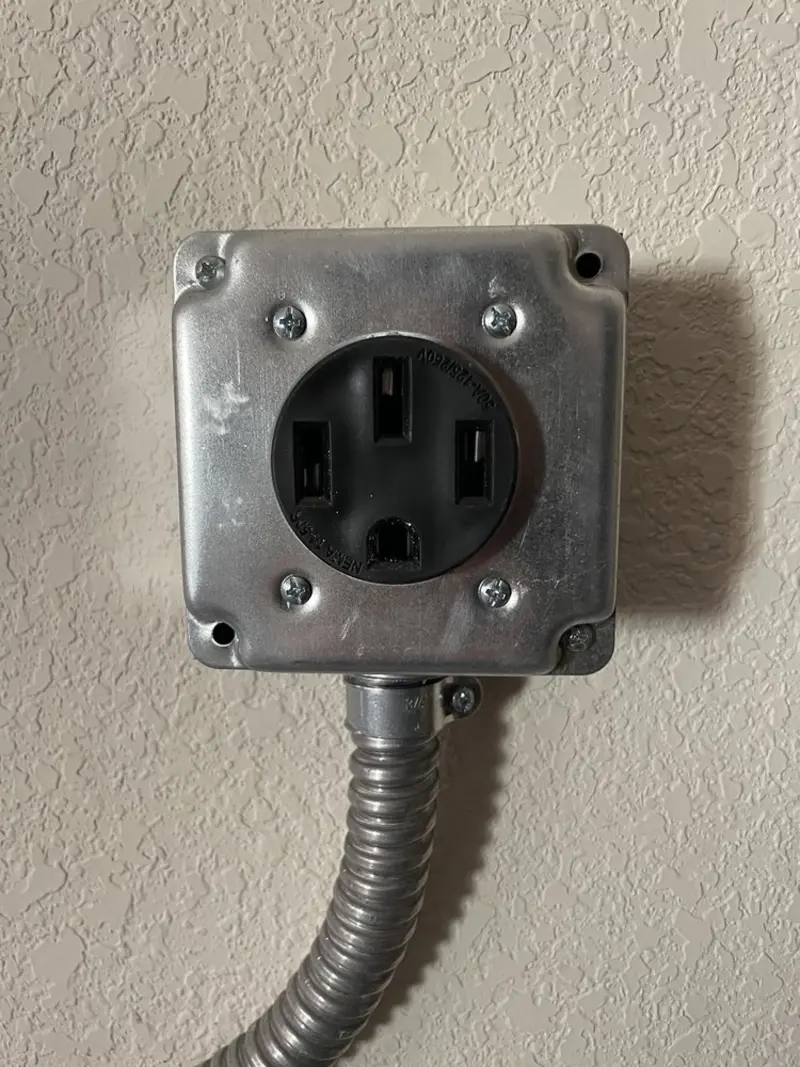NEMA 14-50 outlet installed for Electrical Panel Upgrade in Rosemead